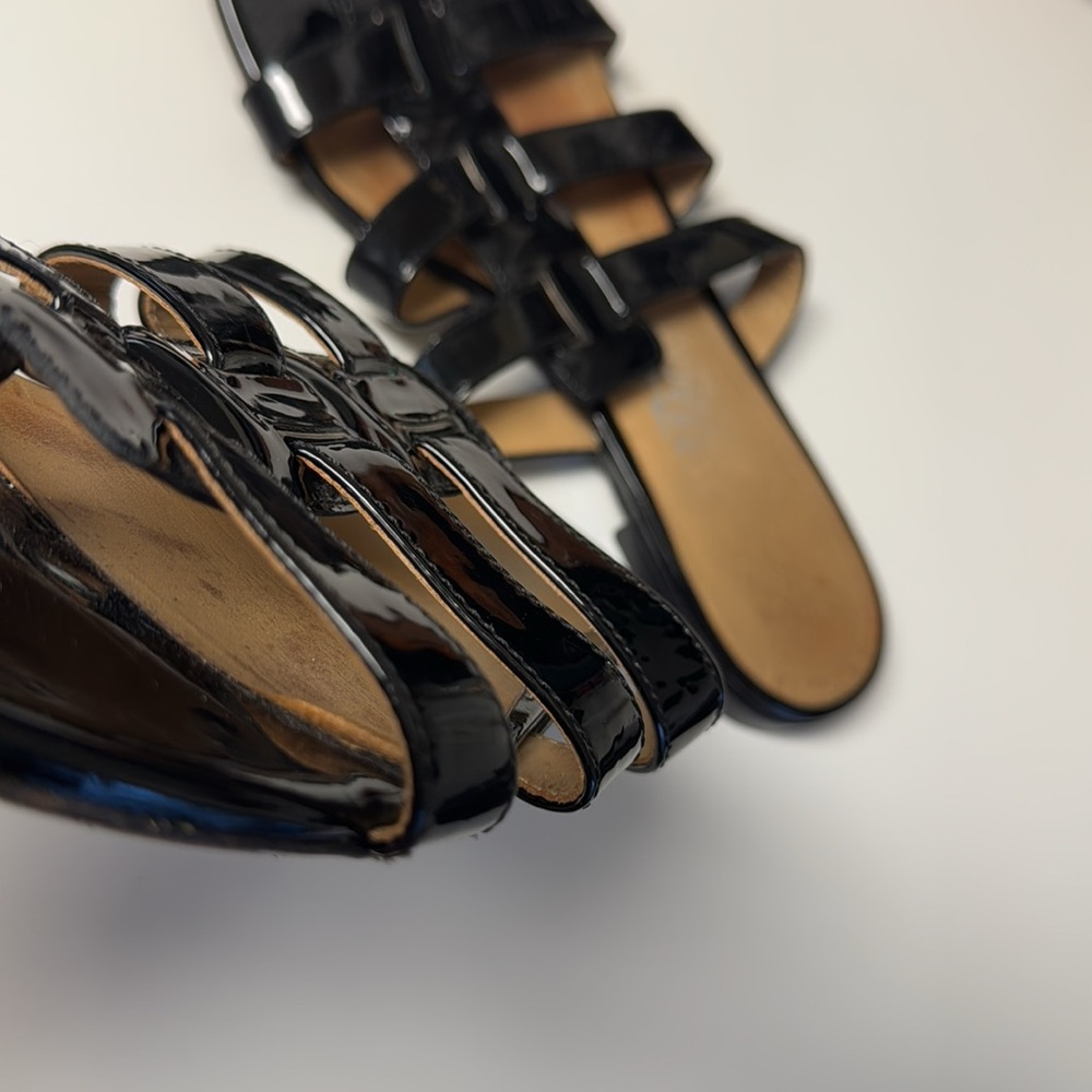 Salvatore Ferragamo Patent Leather Slides - Picture 6 of 14